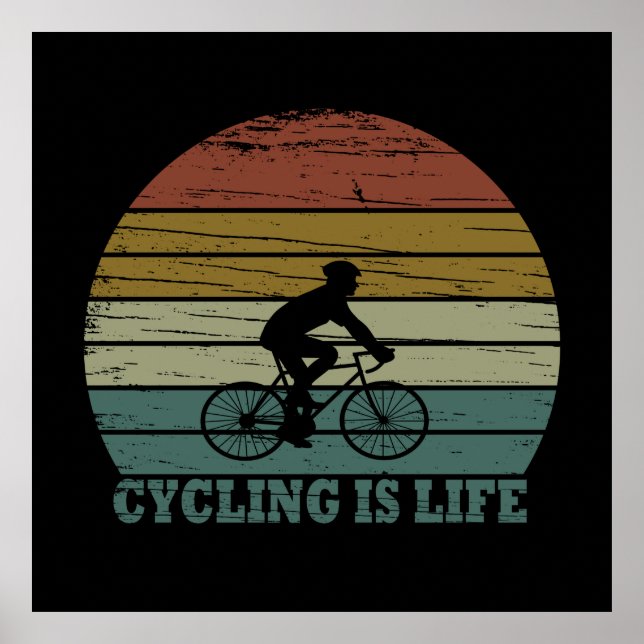 Mtb Mountain Biking Funny Cycling Poster (Front)