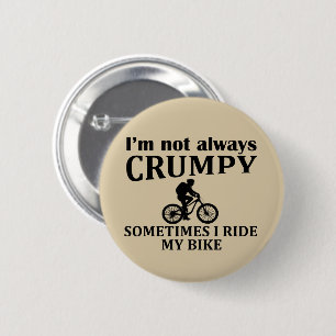 MTB Mountain Biking Humour Funny Cycling Quote 6 Cm Round Badge