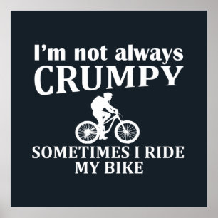 MTB Mountain Biking Humour Funny Cycling Quote Poster