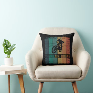 Mtb mountain biking vintage cushion