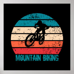 Mtb mountain biking vintage poster