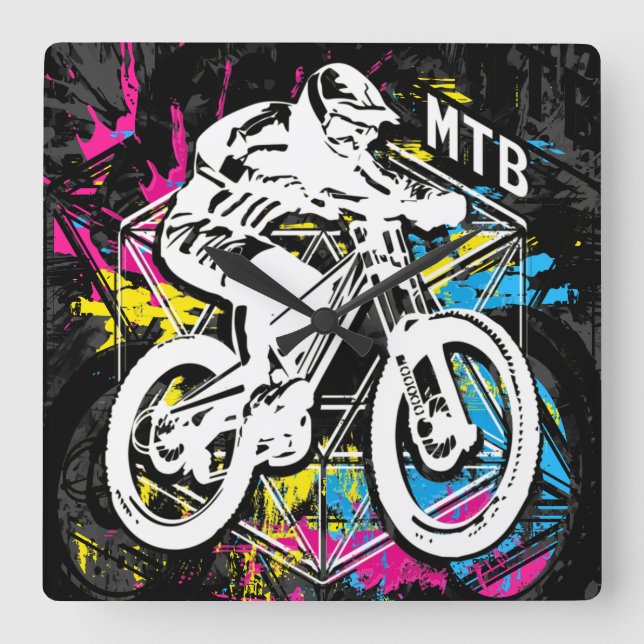 MTB Mountainbike - Mountain Biker MTB Wall Clock (Front)