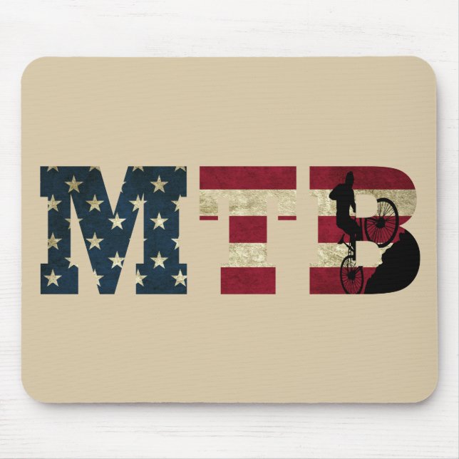Mtb US American flag Mouse Pad (Front)