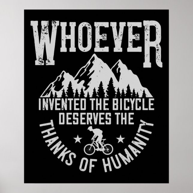 MTB - Whoever Invented The Bicycle Poster (Front)