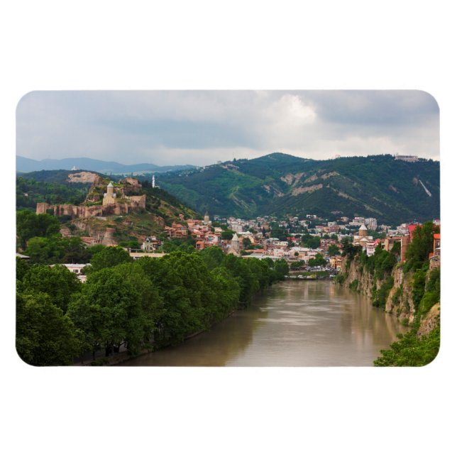 Mt'k'vari River Flowing, Tbilisi Magnet (Horizontal)