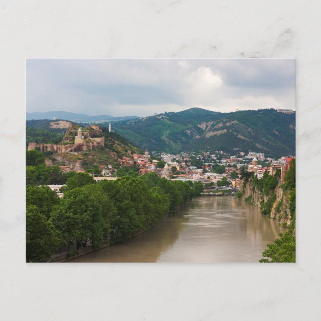 Mt'k'vari River Flowing, Tbilisi Postcard (Front)
