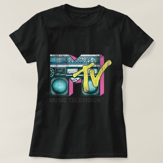 Mtv Distressed Boombox.png T-Shirt (Design Front)
