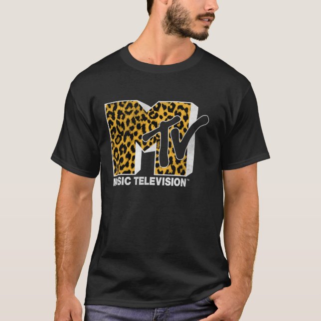MTV Logo Cheetah Print  T-Shirt (Front)