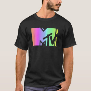MTV Music Television Retro Rainbow Gradient Logo T-Shirt