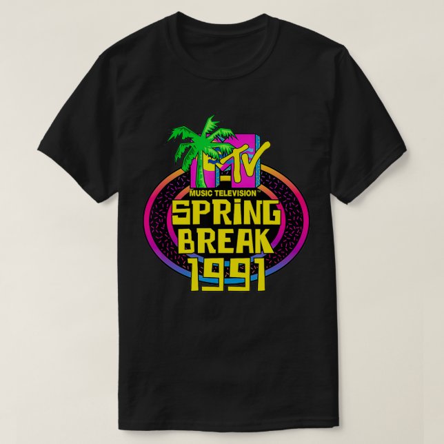 MTV Spring Break 1991 Classic Logo  T-Shirt (Design Front)
