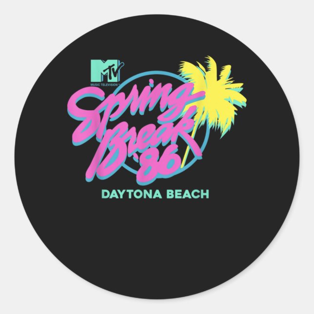 MTV Spring Break Daytona Beach Classic Round Sticker (Front)
