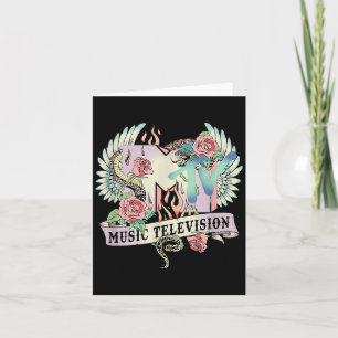 MTV Tattoo With Rose Snake Wings Art Card