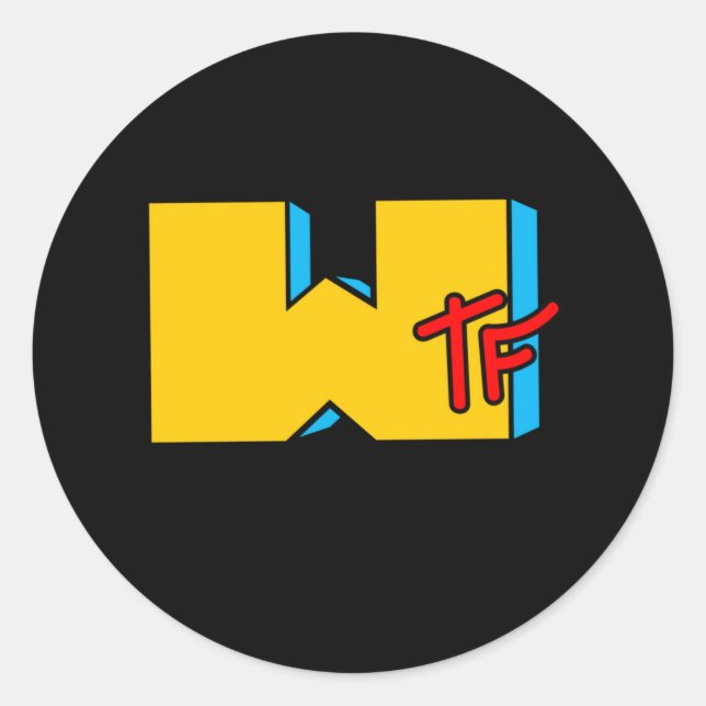 MTV WTF Happened To Music Classic Round Sticker (Front)