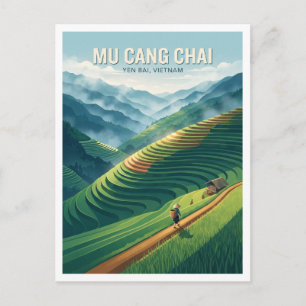Mu Cang Chai Rice Terraces Vietnam Travel Keepsake Postcard
