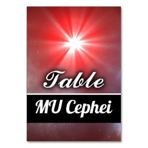 MU Cephei Table Number