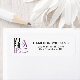 Mu Phi Epsilon Logo Return Address Label