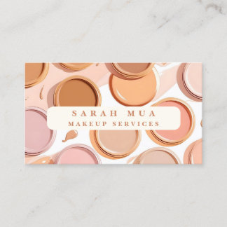 MUA Makeup Artist Pastel Illustration Business Card