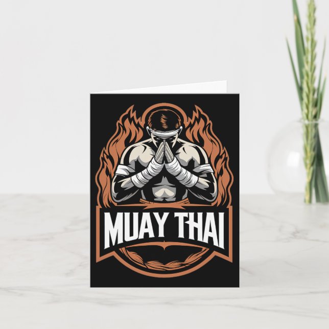 Muay Thai And Thai Boxing Fighter  Card (Front)