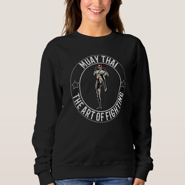 Muay Thai And Thai Boxing Skeleton Sweatshirt (Front)