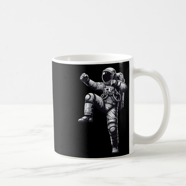 Muay Thai Astronaut Kickboxing  Coffee Mug (Right)