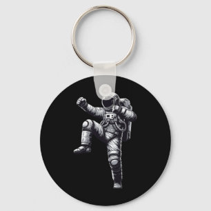 Muay Thai Astronaut Kickboxing Key Ring