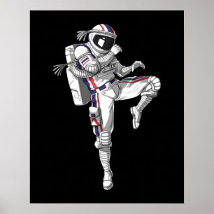 Muay Thai Astronaut Poster