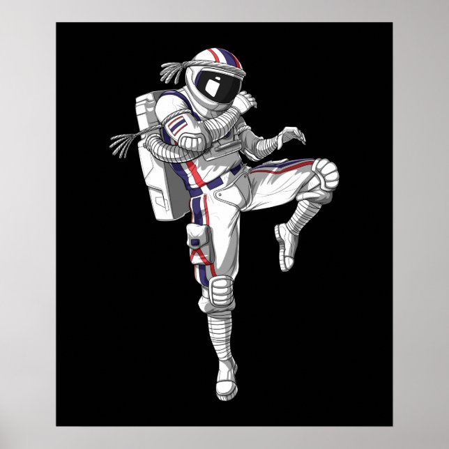Muay Thai Astronaut Poster (Front)