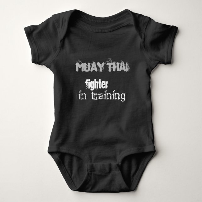 Muay Thai - baby in training Baby Bodysuit (Front)
