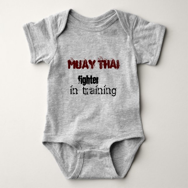 Muay Thai baby - in training Baby Bodysuit (Front)