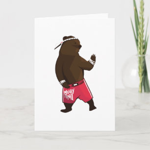 Muay Thai Bear Card