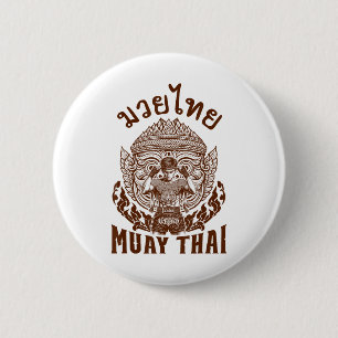 Muay Thai Boxer Boxing Lover Thai Boxing Thailand  6 Cm Round Badge
