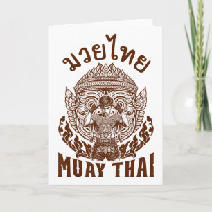 Muay Thai Boxer Boxing Lover Thai Boxing Thailand Card