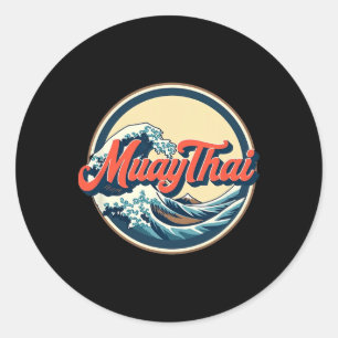 Muay Thai Boxing 1 Classic Round Sticker