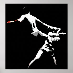 Muay Thai Boxing Action Poster