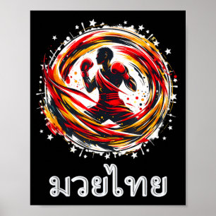 Muay Thai Boxing Art of Eight Limbs MMA Kickboxing Poster