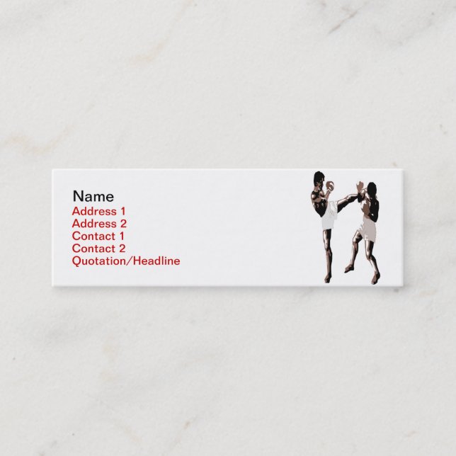 Muay Thai Boxing Business Card (Front)