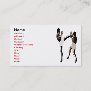 Muay Thai Boxing Business Card