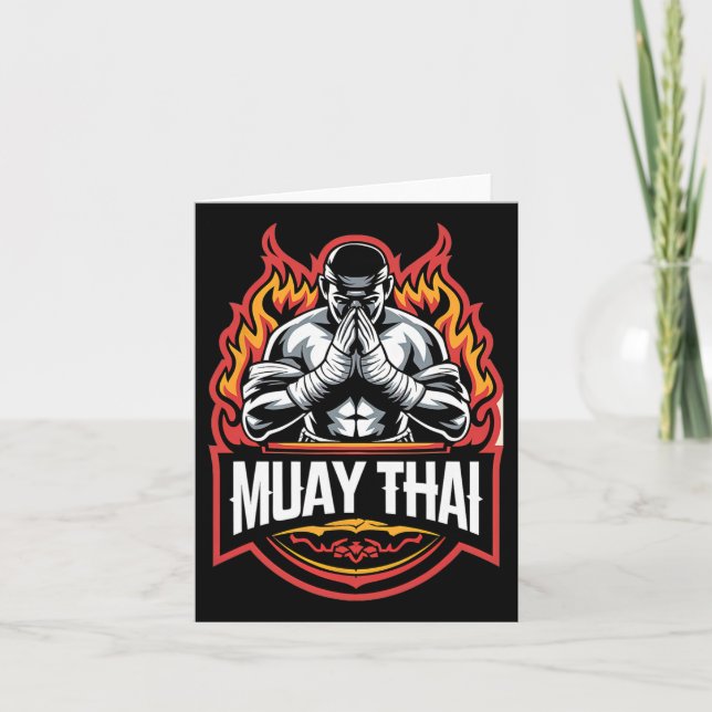 Muay Thai Boxing Fighter  Card (Front)