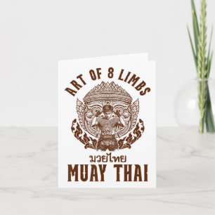 Muay Thai Boxing Thai Boxing Boxer Art Of 8 Limbs Card