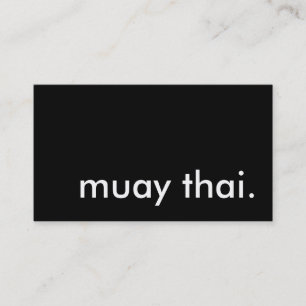 muay thai. business card