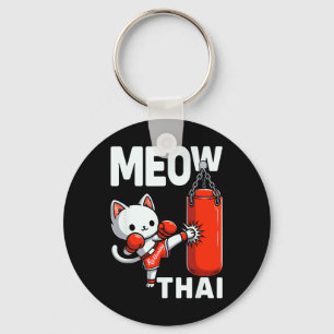 Muay Thai Cat Boxing Martial Arts Fighter Sport Cu Key Ring