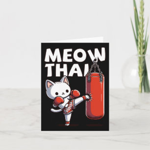 Muay Thai Cat Meow Thai Card