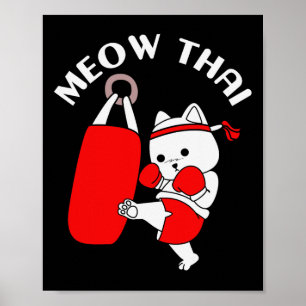 Muay Thai Cat Meow Thai Poster