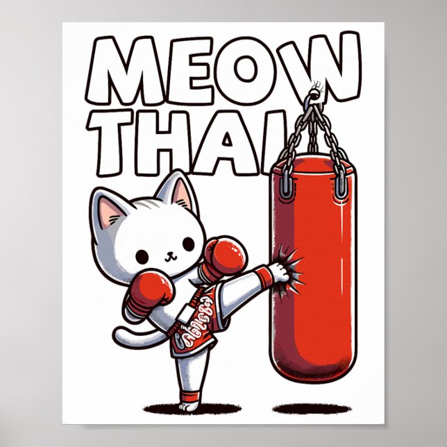 Muay Thai Cat  Poster (Front)