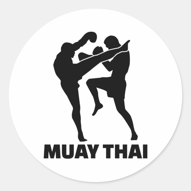 Muay Thai Classic Round Sticker (Front)