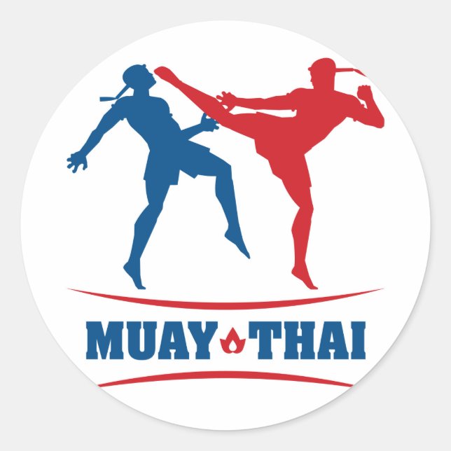 Muay Thai Classic Round Sticker (Front)