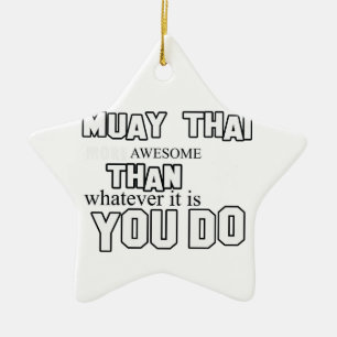 muay thai design ceramic tree decoration