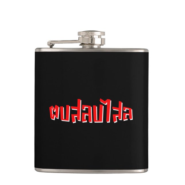 Muay Thai ☆ Dop Salop Salai ☆ Slap You Silly Hip Flask (Front)