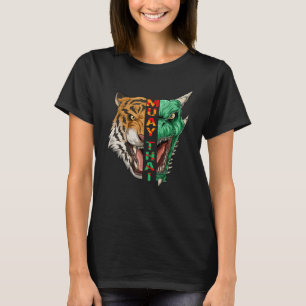 Muay Thai Dragon And Tiger Head  Thaiboxing T-Shirt