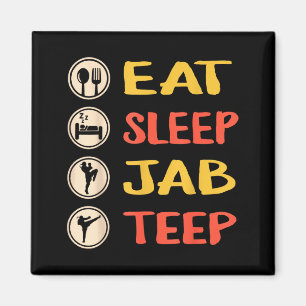 Muay Thai Eat Sleep Jab p MMA Fighter Martial Arts Magnet